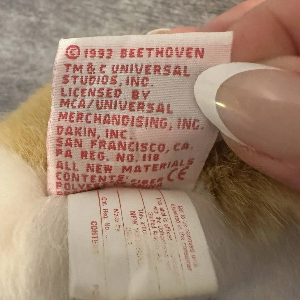 Missy BEETHOVEN Movie St Bernard Dog Stuffed Animal 1993 Dakin Collar Puppy Vtg